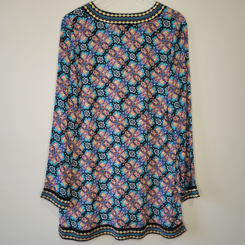 Nanette Lepore Swim Paloma Embroidered Tunic Beach Pool Coverup Dress Sz Medium - Picture 9 of 14